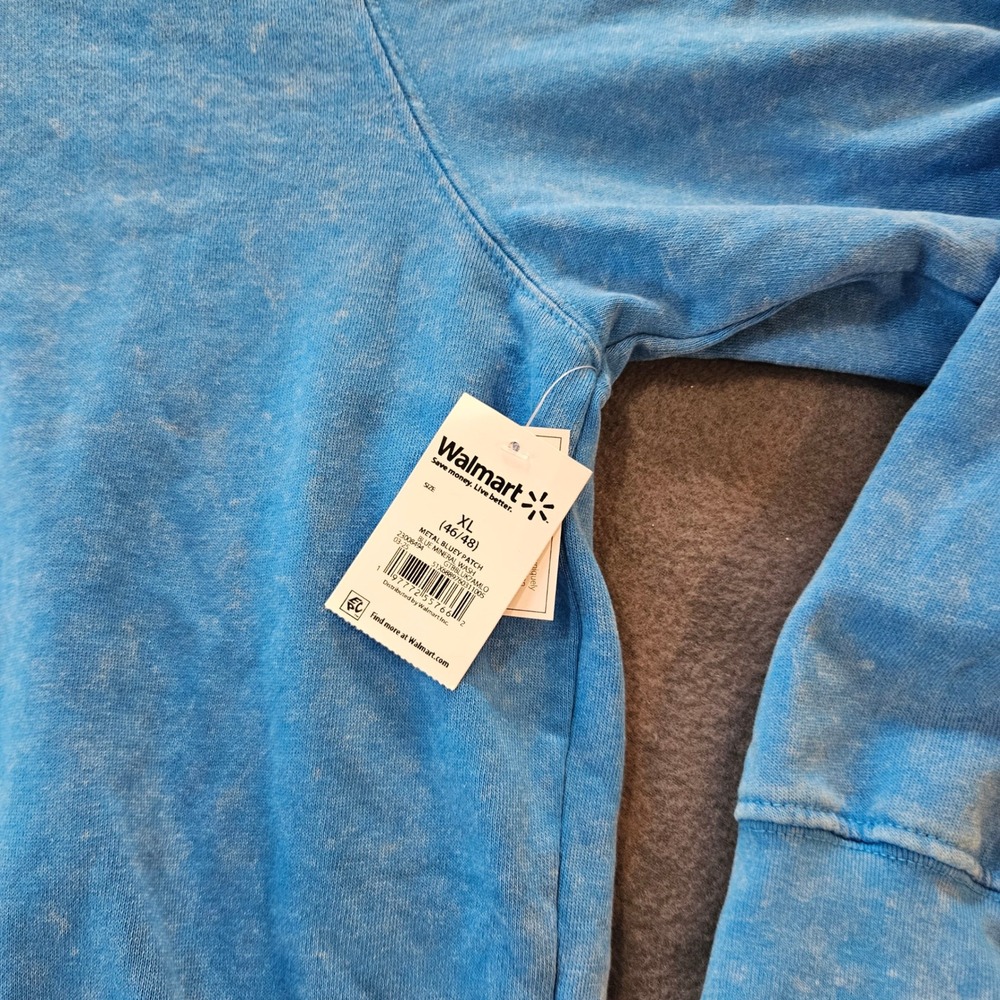 Bluey Let's Do This Graphic Hoodie Sweatshirt Men's‎ XL Distressed Blue - Picture 7 of 7